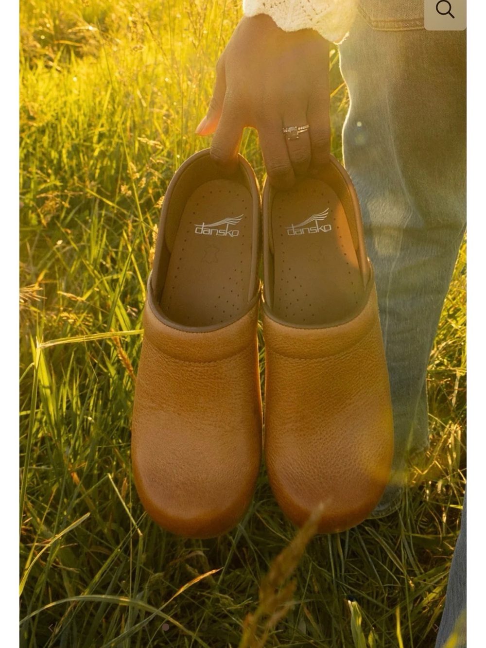 Dansko Wide Pro Honey Distressed Leather Clog Mules Size 38 or 7.5 - Picture 3 of 9